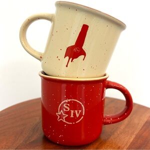 2 Maker's Mark Bourbon Whiskey Ceramic Coffee Mugs